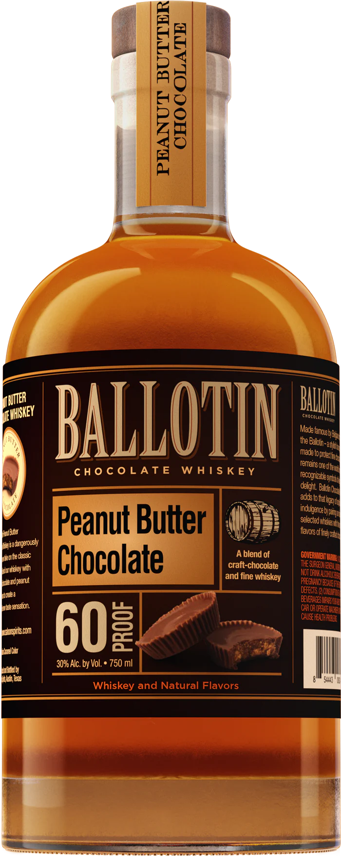 Ballotin Peanut Butter Chocolate Whiskey Cream 750ML