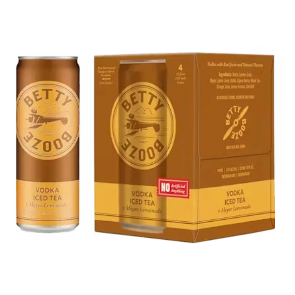Betty Booze Vodka Ice Tea + Meyer Lemonade 4Pk