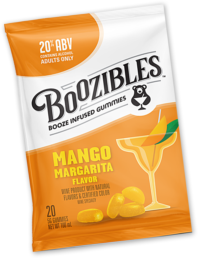 Boozibles Mango Margarita Gummies 20Pk