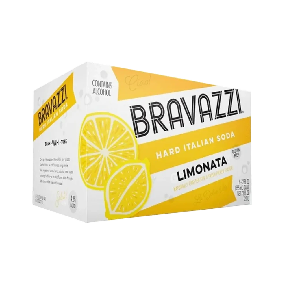 Bravazzi Hard Italian Limonata Soda 6Pk