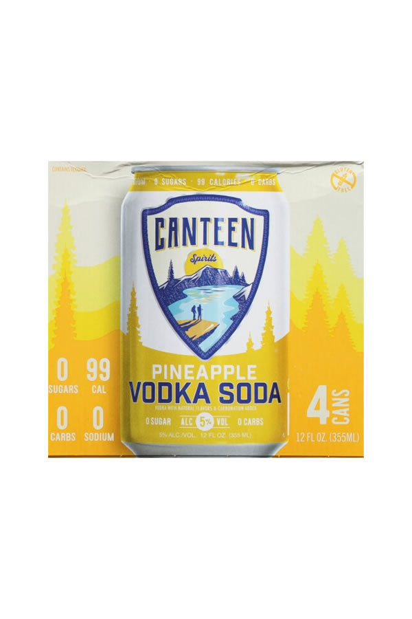 Canteen Pineapple Vodka Soda 4PK - Premixed Cocktail | Shop Online at The Liquor Barn
