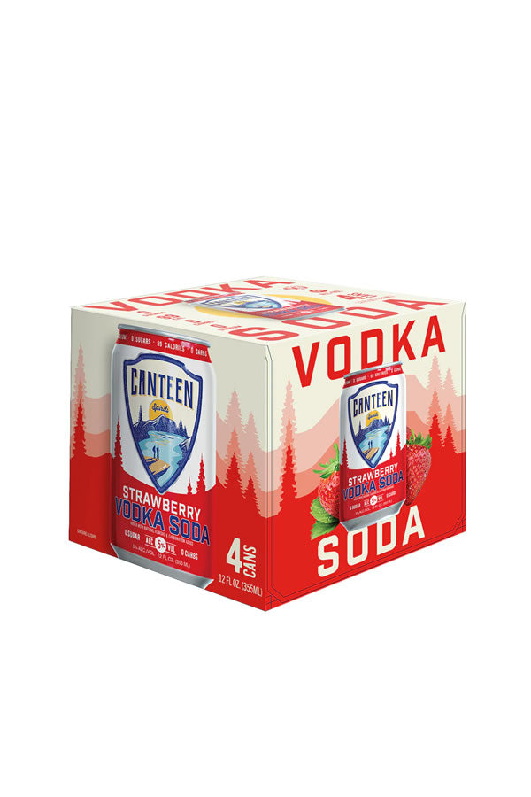 Canteen Strawberry Vodka Soda 4PK - Premixed Cocktail | Shop Online at The Liquor Barn