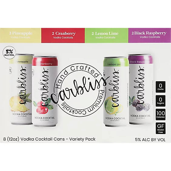 Carbliss Vodka Cocktail Variety 8Pk
