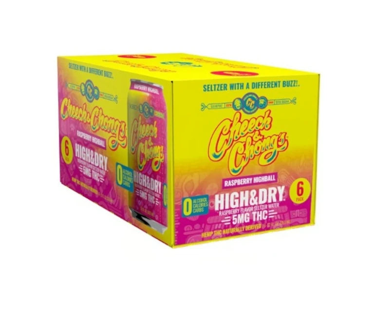 High And Dry Cheech And Chong Cheech & Chong High & Dry Raspberry High 5MG THC 6Pk – Liquor Barn