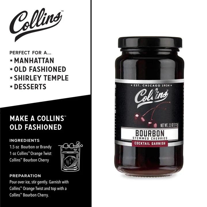 Collins Bourbon Cherries 11OZ