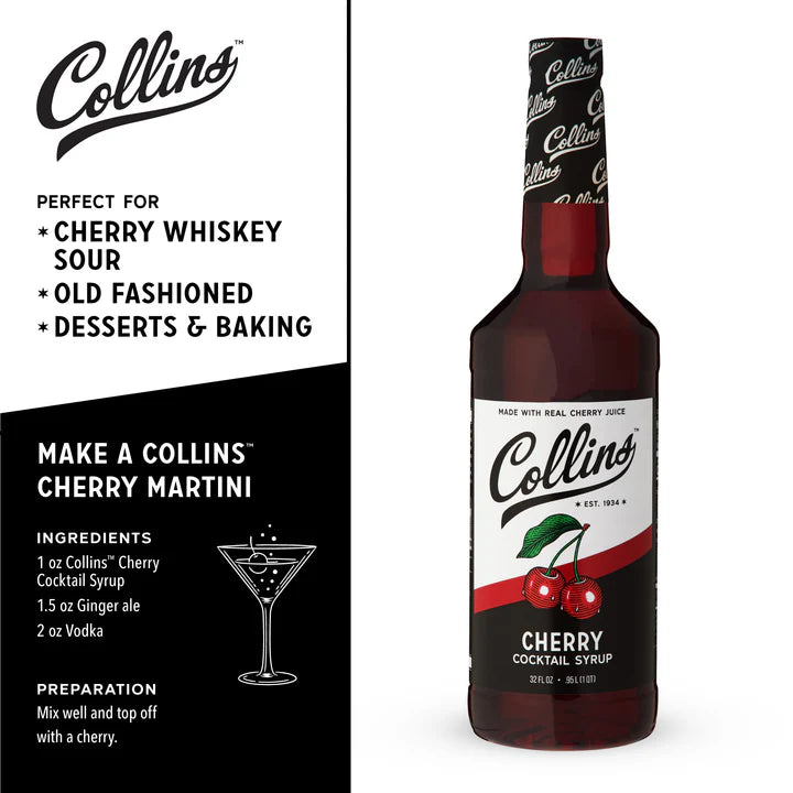 Collins Cherry Syrup 1L