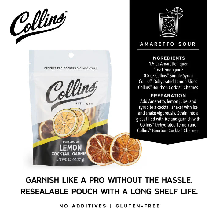 Collins Dehydrated Lemon Garnish 1.3OZ