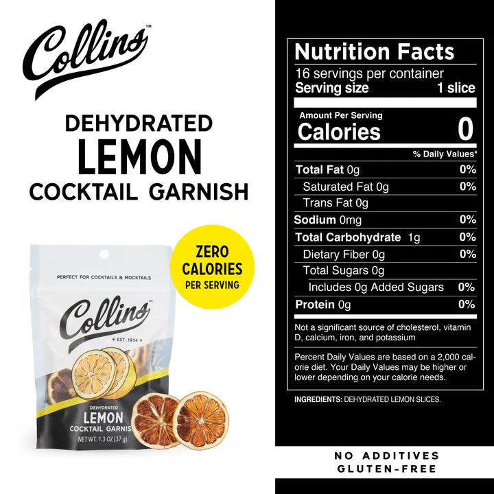 Collins Dehydrated Lemon Garnish 1.3OZ