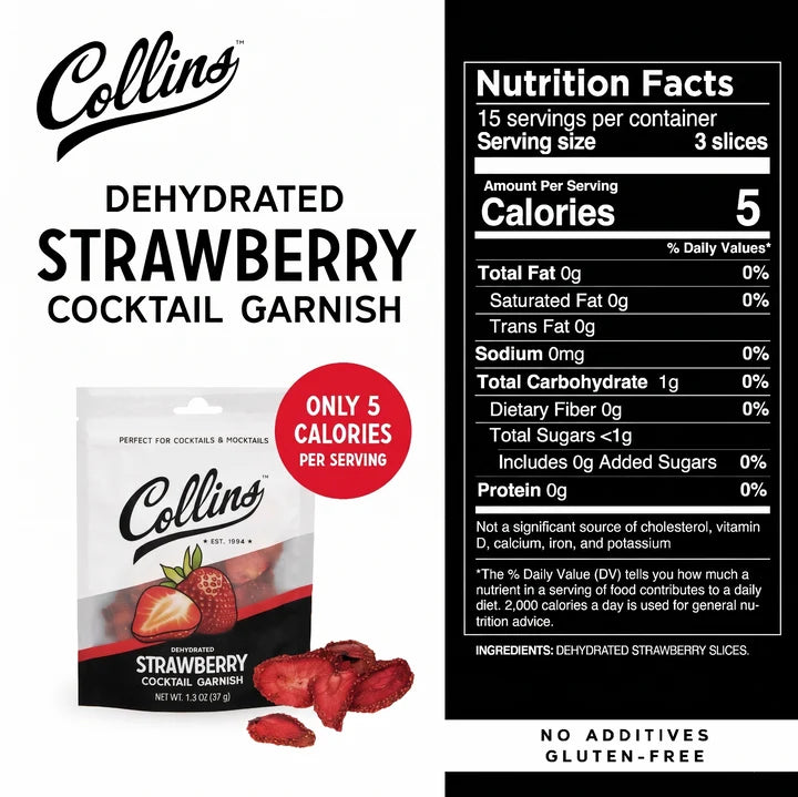 Collins Dehydrated Strawberry Garnish 1.3OZ