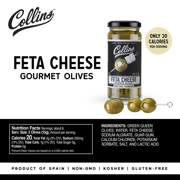 Collins Gourmet Feta Cheese Olives 5OZ