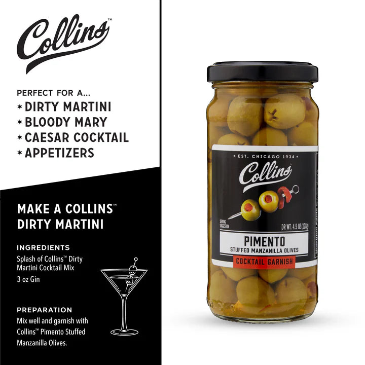 Collins Gourmet Martini Pimento Olives 4.75OZ