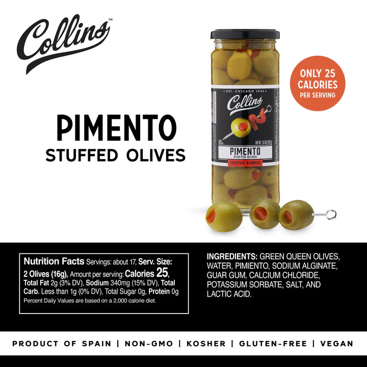Collins Pimento Olives 10OZ