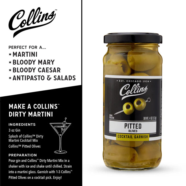 Collins Pitted Olives 4OZ