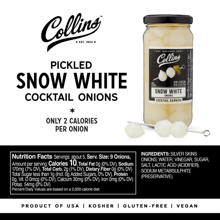 Collins Snow White Onions 5OZ
