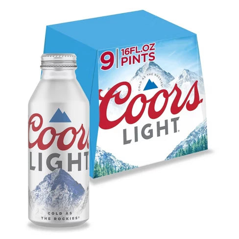 Coors Light Aluminum 16OZ 9Pk