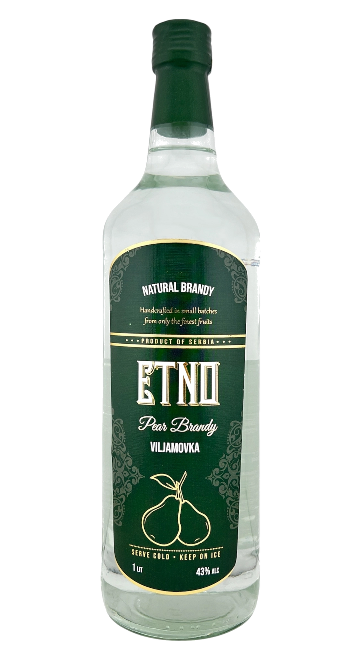 Etno Pear Brandy 1L - Fruit Brandy | Shop Online at The Liquor Barn