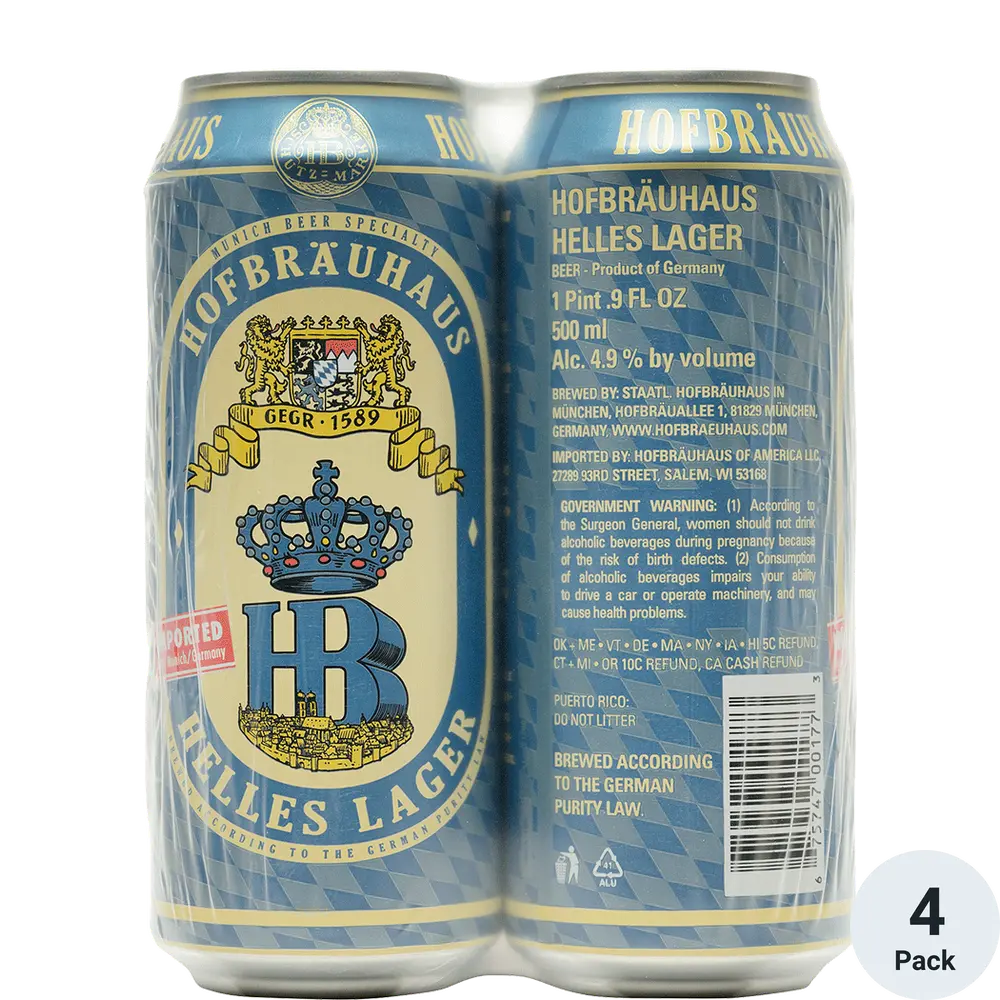 Hofbrauhaus Helles Lager 4Pk