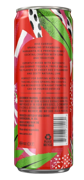 Jose Cuervo Authentic Sprakling Strawberry Margarita 4Pk Cans