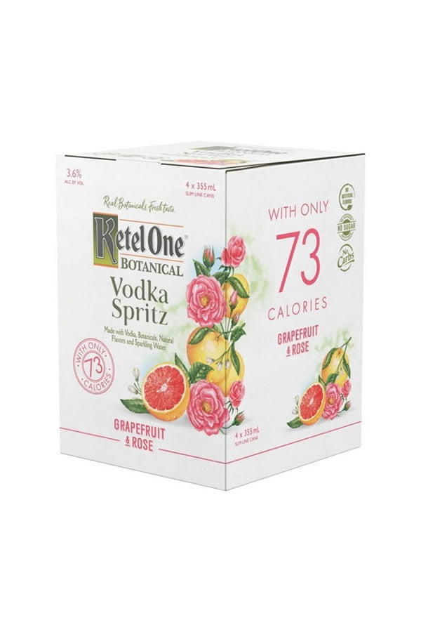 Ketel One Botanical Spritz Grapefruit and Rose 4PK - Premixed Cocktail | Shop Online at The Liquor Barn
