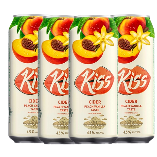 Kiss Peach Vanilla Cider 4Pk