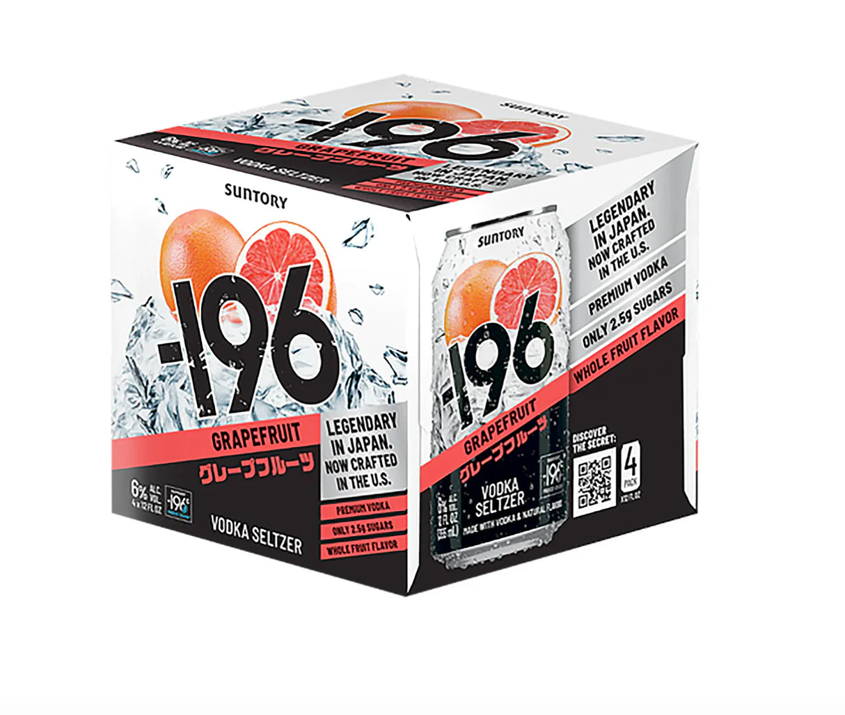 Minus 196 Grapefruit Vodka Seltzer 4Pk