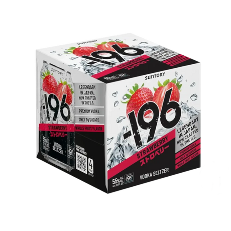 Minus 196 Strawberry Vodka Seltzer 4Pk