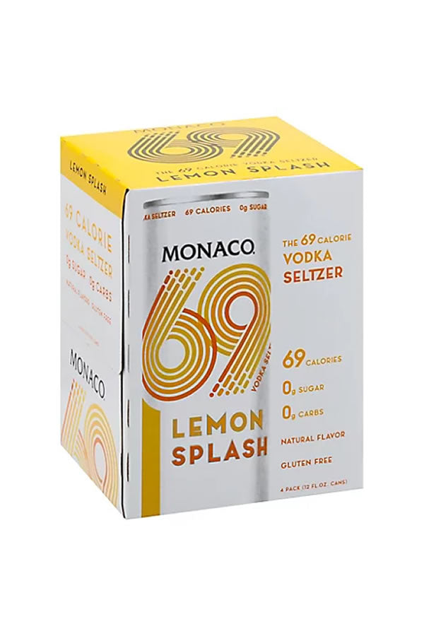 Monaco Vodka & Soda Lemon Splash 4PK - Premixed Cocktail | Shop Online at The Liquor Barn