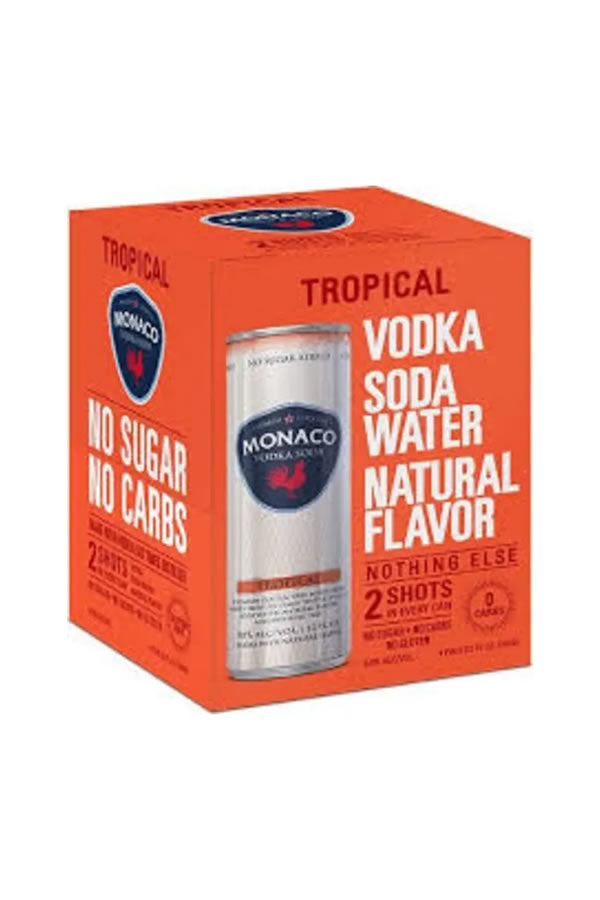 Monaco Vodka & Soda Tropical 4PK - Premixed Cocktail | Shop Online at The Liquor Barn