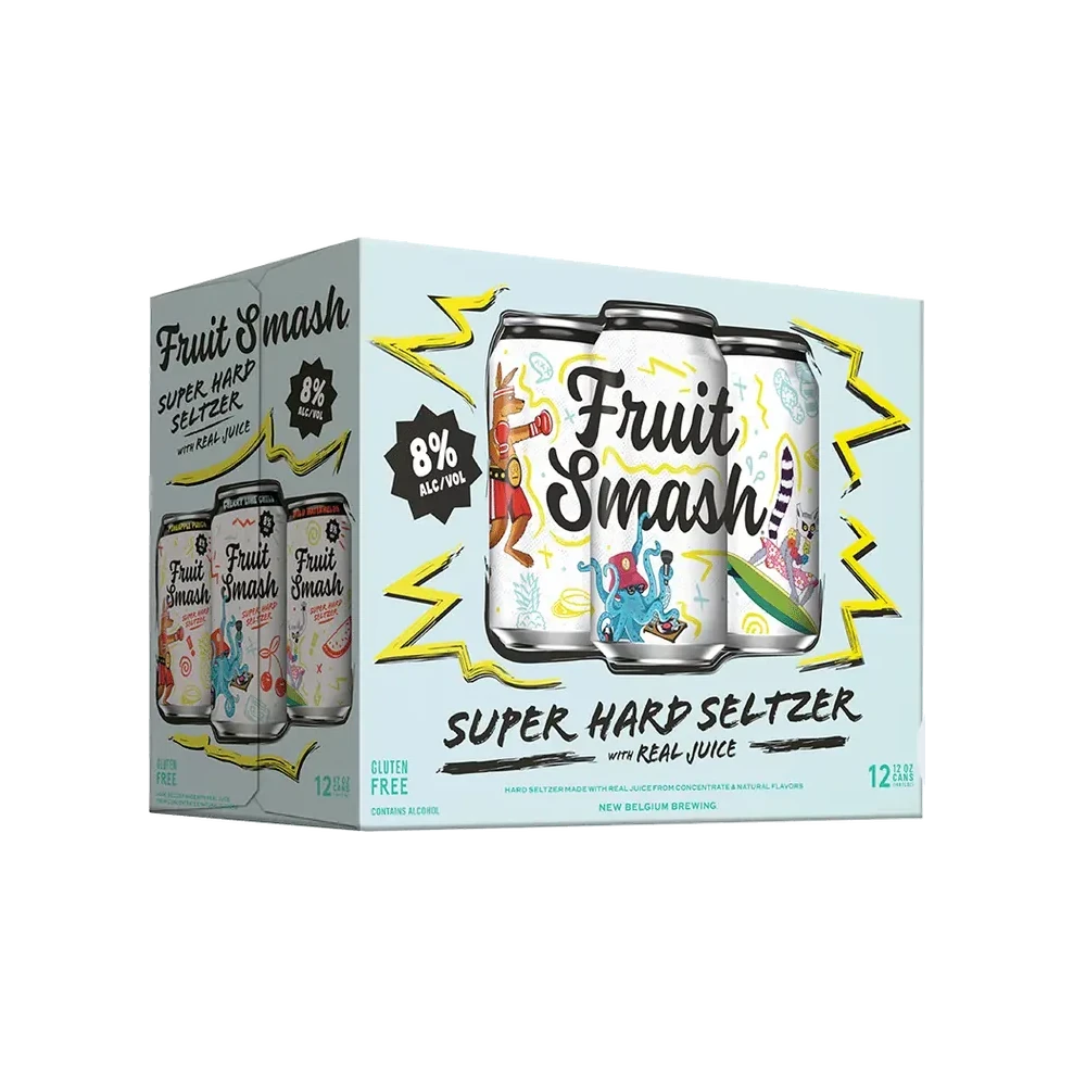 New Belgium Fruit Smash Super Hard Seltzer Variety 12Pk Cans