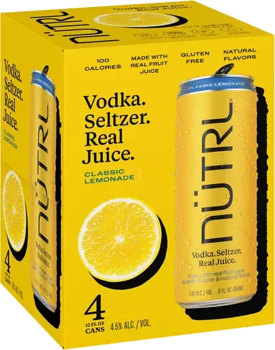 Nutrl Classic Lemonade Vodka Seltzer 4Pk