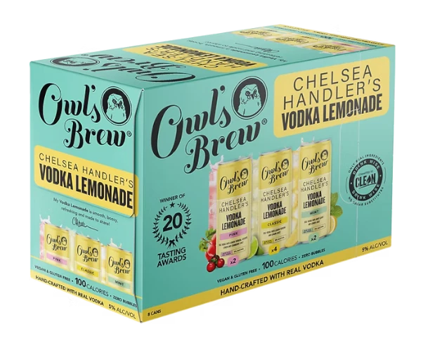 Owl's Brew Chelsea Handler's Vodka Lemonade Variety 8PK