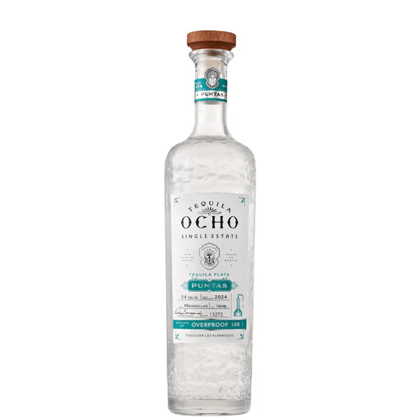 Tequila Ocho Plata Puntas Overproof 750ML