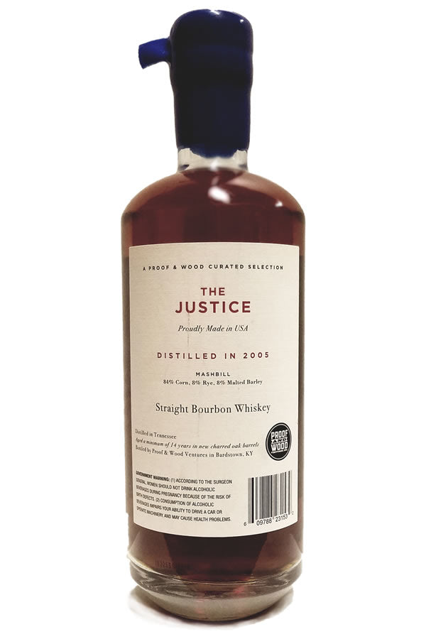 The Justice Barrel Proof 14 Year Bourbon