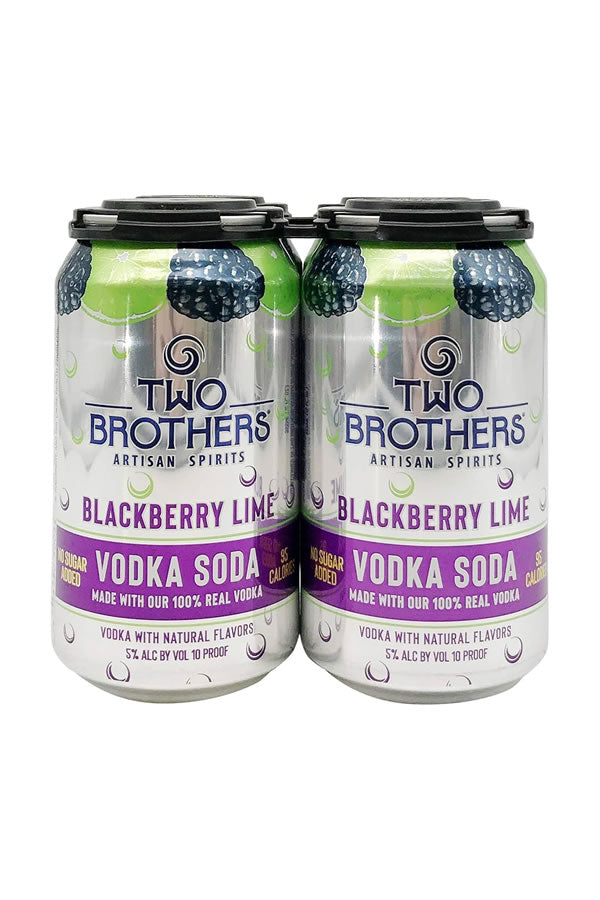 Two Brothers Blackberry Lime Vodka Soda 4PK - Premixed Cocktail | Shop Online at The Liquor Barn