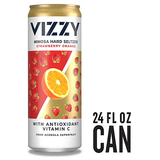 Vizzy Mimosa Hard Seltzer Strawberry Orange 24OZ