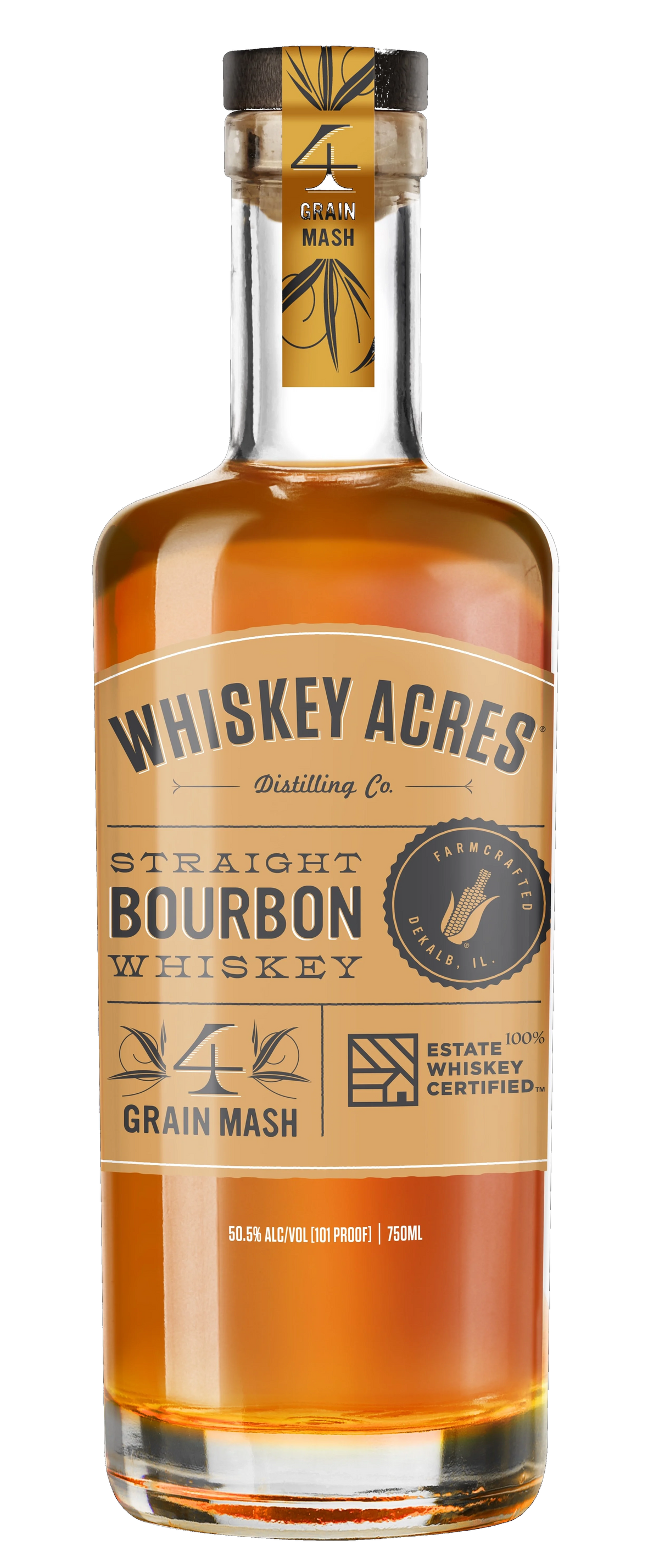 Whiskey Acres 101 Proof Four Grain Bourbon 750ML