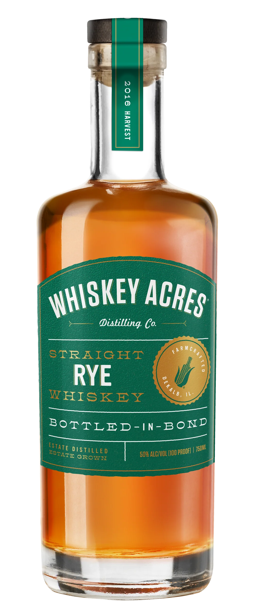 Whiskey Acres Farm Crafted Bottled in Bond Rye Whiskey 750ML