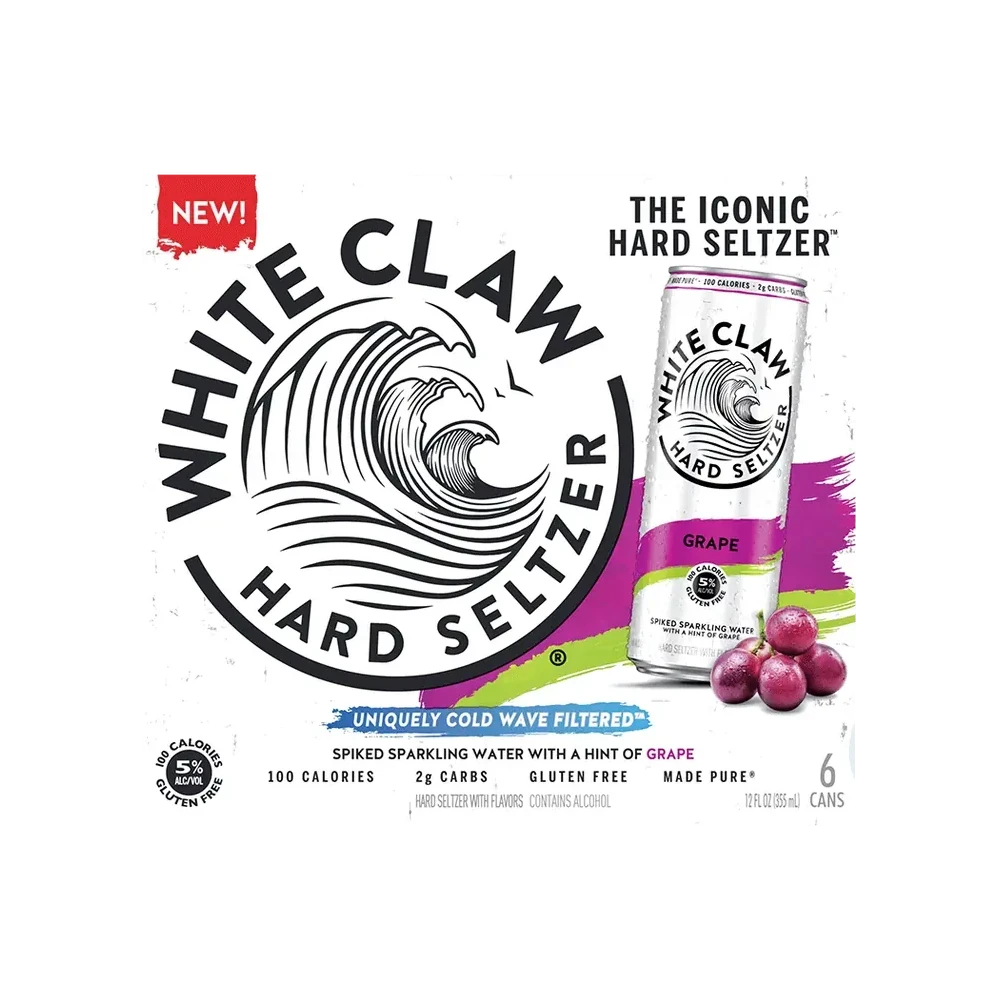 White Claw Hard Seltzer Grape 6Pk