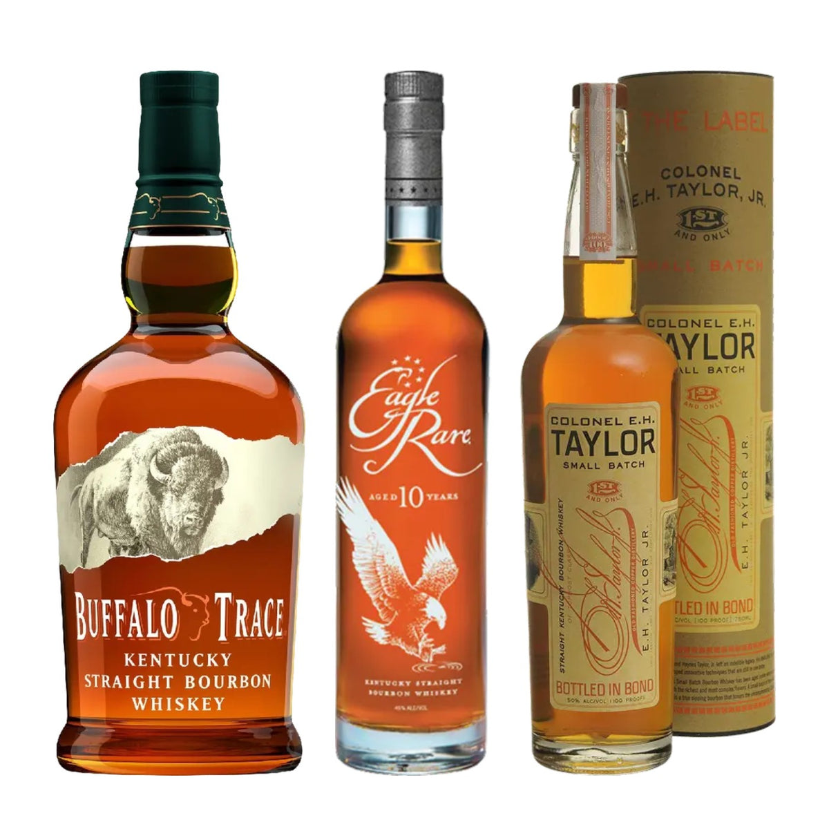 Buffalo Trace Starter Set: Buffalo Trace Bourbon, Eagle Rare 10 Year and E.H. Taylor Small Batch