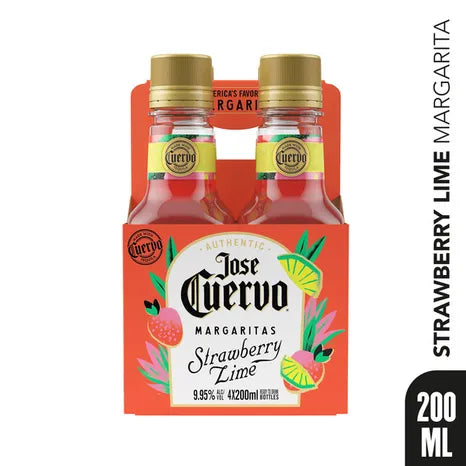 Jose Cuervo Authentic Margarita Strawberry Lime 4Pk 200ML