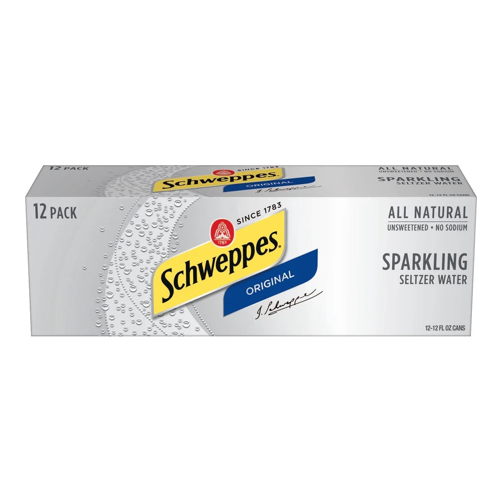 Schweppes Seltzer Water 12Pk Cans | Buy at Liquor Barn