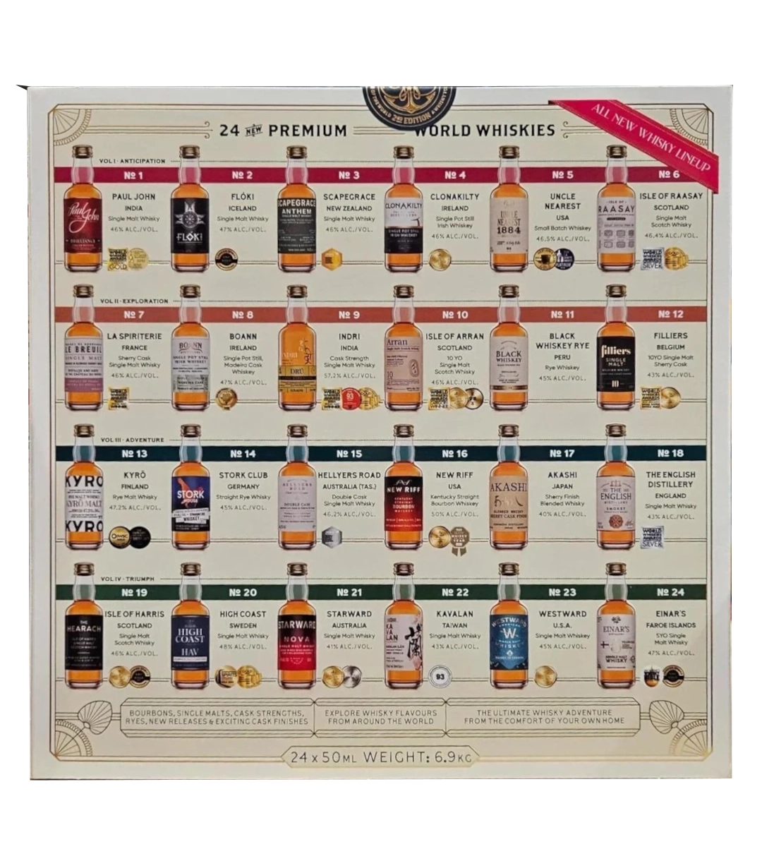 Whisky Tour of The World 24Pk 50ML