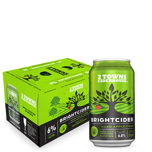 2 Towns Bright Cider 6Pk 12oz | Oregon Heirloom Cider – The Liquor