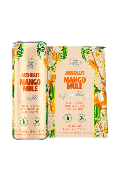 Absolut Mango Mule 4Pk 355mL | RTD Vodka Mango Ginger  The Liquor Barn