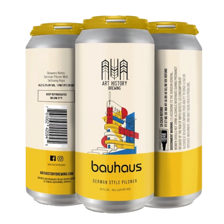 Art History Bauhaus Pilsner 4Pk - Pilsner | Shop Online at The Liquor Barn