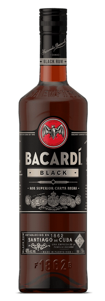 Bacardi Black Rum 750ML | Dark Charred-Oak Puerto Rican Rum – The