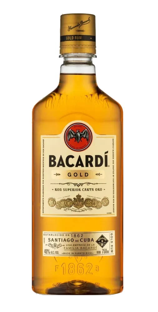 Bacardi Gold Rum 750ML PET | Oak-Aged Puerto Rican Rum – The
