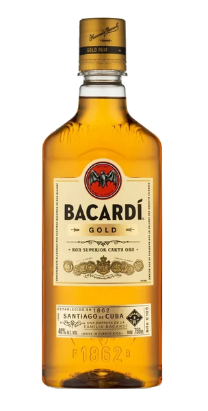 Bacardi Gold Rum 750ML PET | Oak-Aged Puerto Rican Rum – The