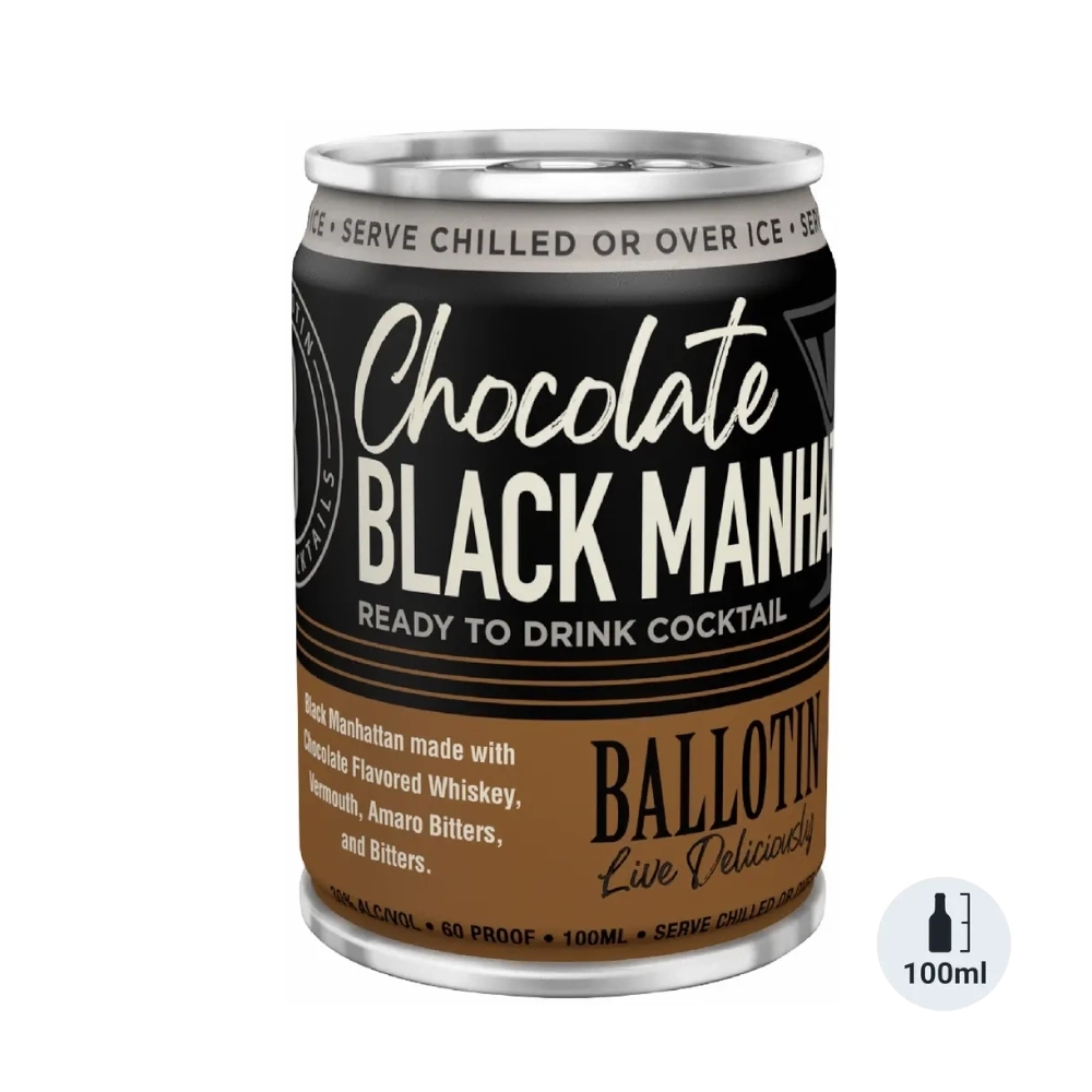 Ballotin Chocolate Black Manhattan 100ML - Premixed Cocktail | Shop Online at The Liquor Barn