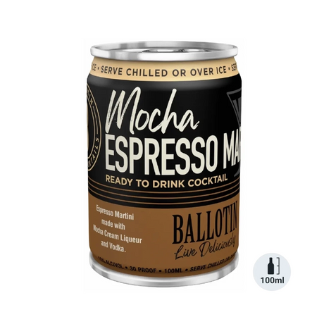 Ballotin Mocha Espresso Martini 100ML - Premixed Cocktail | Shop Online at The Liquor Barn